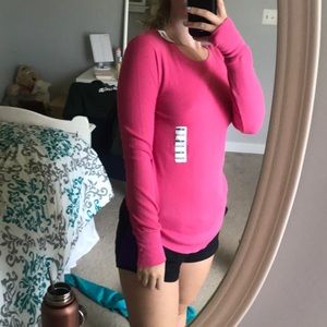Old Navy pink thermal long sleeve top
